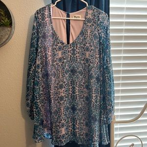 Show Me Your Mumu Blue and Purple floral dress